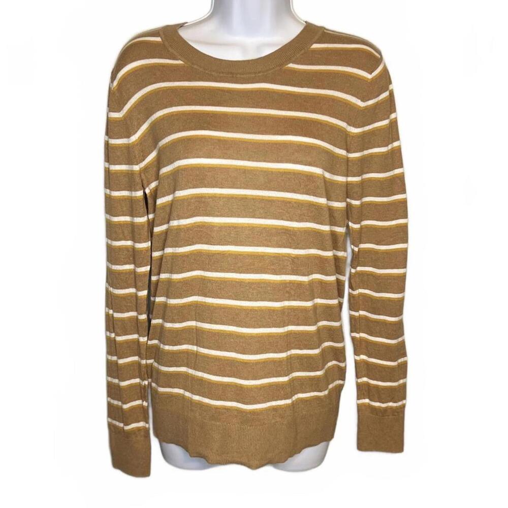 Banana Republic Soft Striped Sweater - Light Luxury - Minimalist Basic Size Med